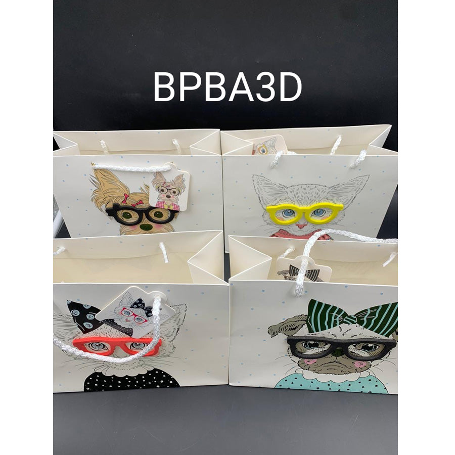 BOLSA DE PAPEL ESTAMPADA 3D DE 23X18X10 CM