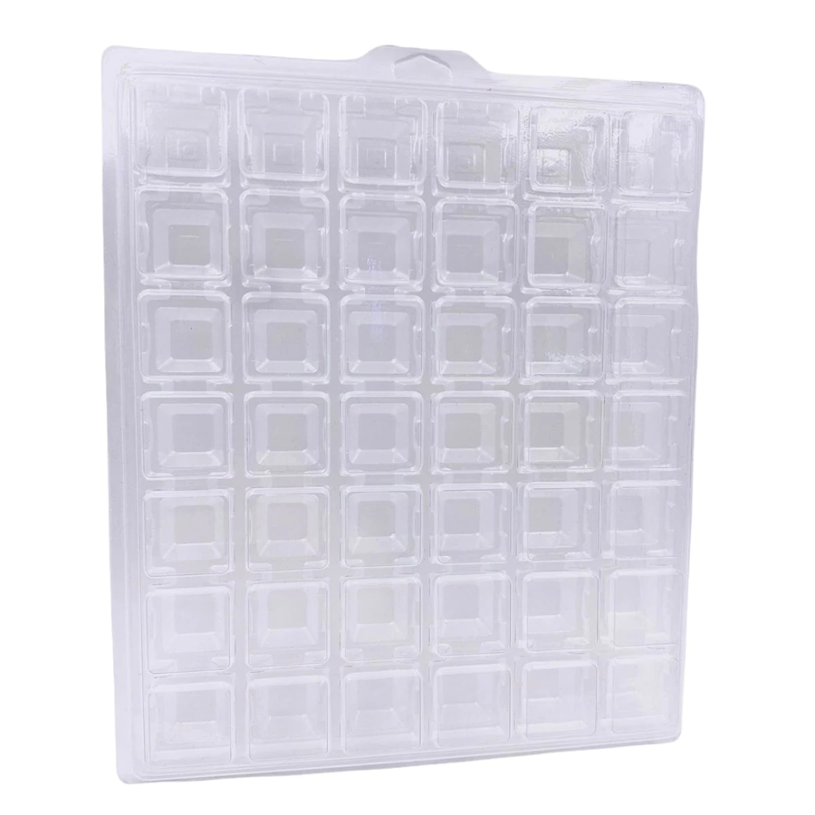 CHAROLA DE ACETATO PARA 42 BLISTERS DE BROQUEL 20x24 CM
