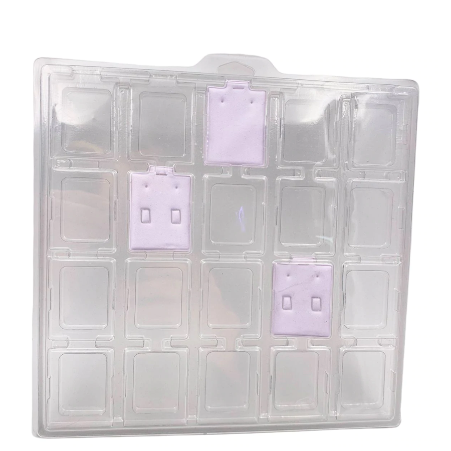 CHAROLA DE ACETATO PARA 20 BLISTERS MEDIANOS DE 23x22 CM