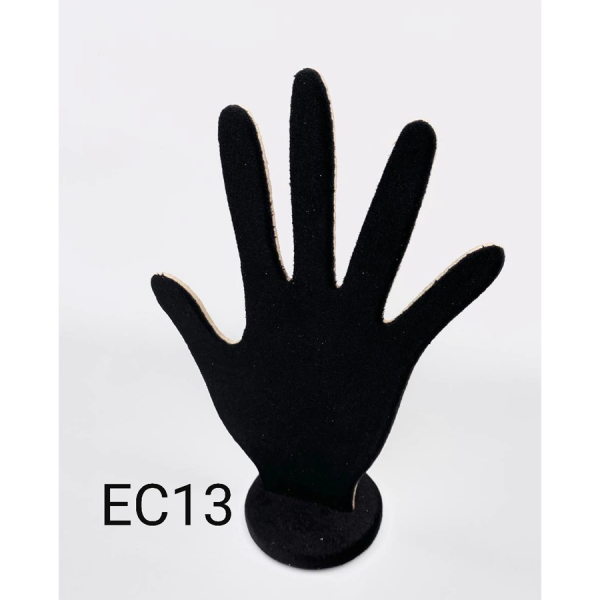 MANO DE MDF CON TERCIOPELO NEGRO DE 21 CM