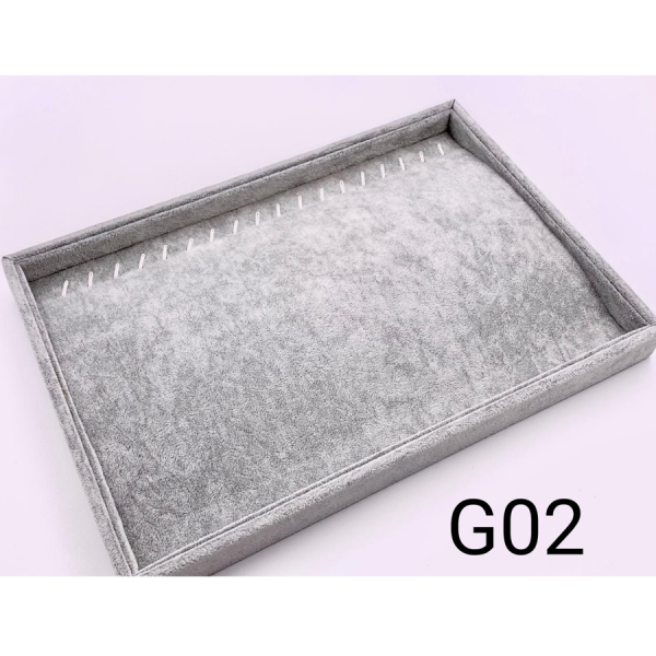 CHAROLA CON 20 GANCHOS PARA COLLAR O ESCLAVA DE 35X24X3 CM