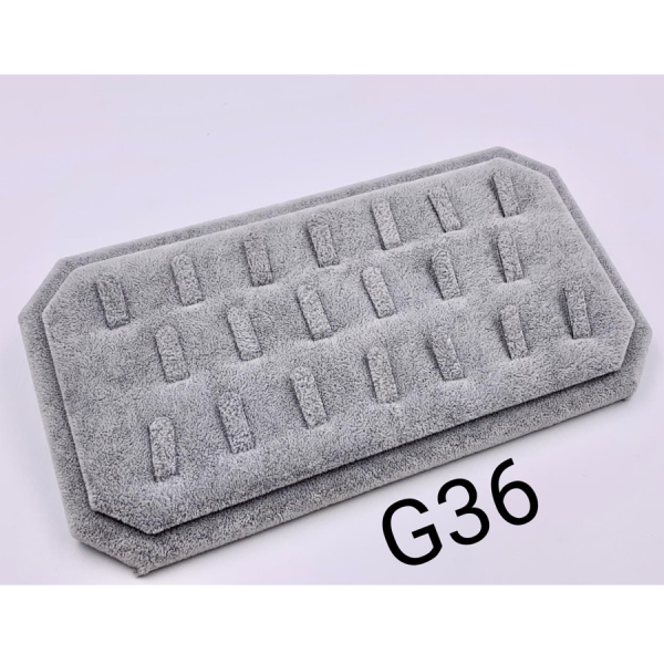 EXHIBIDOR OCTAGONAL PARA 20 ANILLOS DE 24X12.5X4 CM