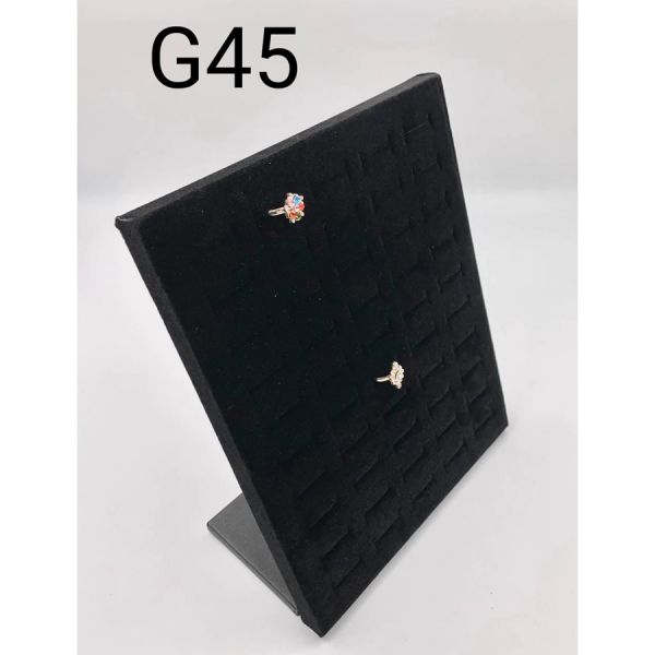 EXHIBIDOR VERTICAL PARA 50 ANILLOS DE 20X24X10 CM