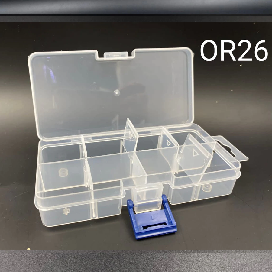 ORGANIZADOR CON 8 CASILLEROS AJUSTABLES DE 13.5X6.5X2.5 CM