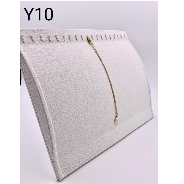EXHBIDOR HORIZONTAL CON SOPORTE PARA CADENA CON 19 BROCHES DE 35X26 CM